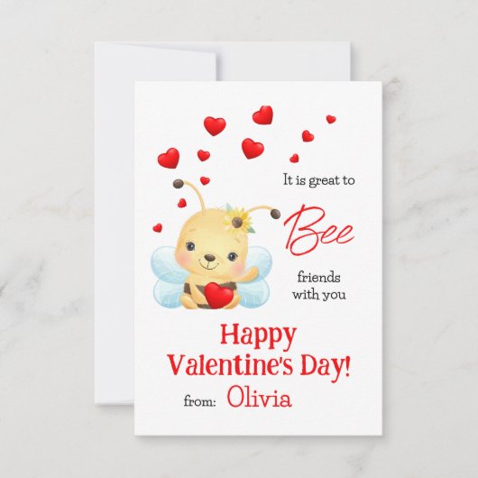 Freunde im Klassenzimmer Valentine's Day Card Einladung (Vorderseite)