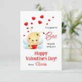 Freunde im Klassenzimmer Valentine's Day Card Einladung (Stehend Vorderseite)