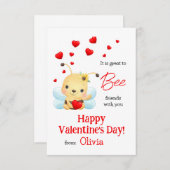 Freunde im Klassenzimmer Valentine's Day Card Einladung (Vorne/Hinten)