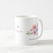 Freunde immer Girls Florals Illustration Name Kaffeetasse (VorderseiteRechts)