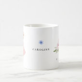 Freunde immer Girls Florals Illustration Name Kaffeetasse (Mittel)