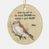 Freunde immer im Herzen Inspiration Zitat Keramik Ornament (Links)