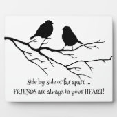 Freunde immer in Ihrem Heart Zitat mit Vögeln Fotoplatte (Vorderseite)