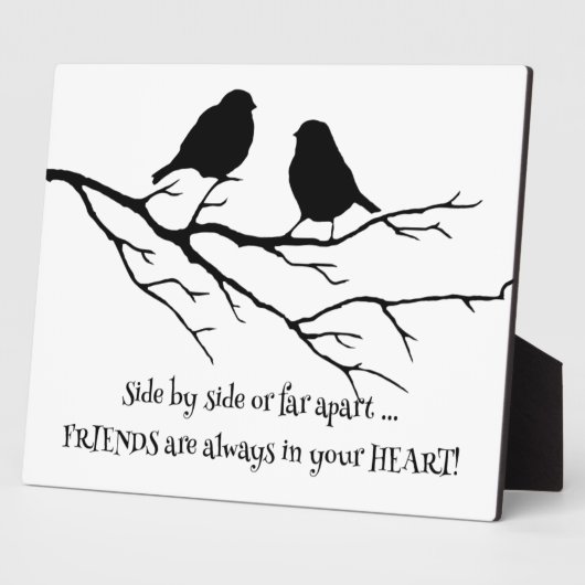 Freunde immer in Ihrem Heart Zitat mit Vögeln Fotoplatte (Seite)