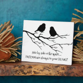 Freunde immer in Ihrem Heart Zitat mit Vögeln Fotoplatte (Seite)
