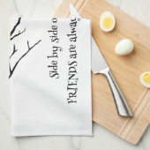 Freunde immer in Ihrem Heart Zitat mit Vögeln Geschirrtuch (Viertel Falte)