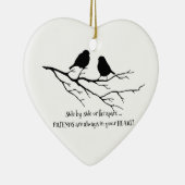 Freunde immer in Ihrem Heart Zitat mit Vögeln Keramik Ornament (Rechts)