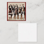 Freunde in Badekostümen Empfehlungskarte (Vorne/Hinten)