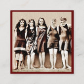 Freunde in Badekostümen Empfehlungskarte (Vorderseite)