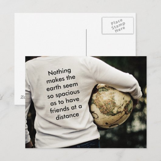 Freunde in der Ferne Postkarte (Vorne/Hinten)