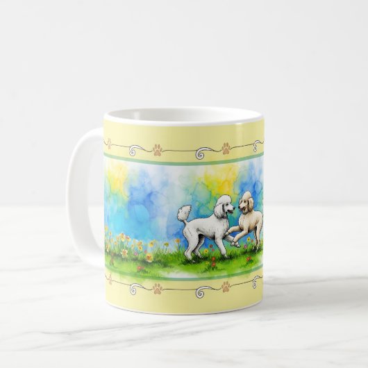 Freunde in der Tasse Haiku Poodle (Vorderseite Links)