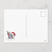 Freunde in einer Fantasiewelt. Feiertagspostkarte (Rückseite)