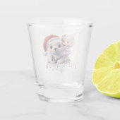 Freunde in einer Fantasiewelt. Schnapsglas (Rückseite)