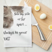 Freunde in Ihrem Herz Zitat Raccoon Tier-Spaß Geschirrtuch (Viertel Falte)