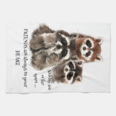 Freunde in Ihrem Herz Zitat Raccoon Tier-Spaß Geschirrtuch (Horizontal)