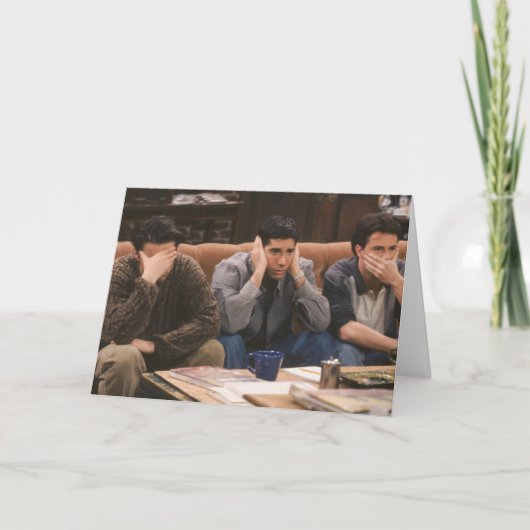 FREUNDE™| Joey, Ross und Chandler auf dem Sofa Karte (Vorderseite)