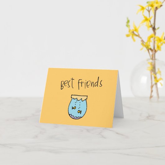 Freunde Karte (Gelbe Blume)