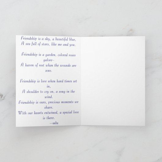 Freunde Karte (Innenseite)