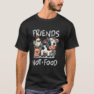 Freunde Keine Nahrung Lustig Vegan Vegetarisch Süß T-Shirt
