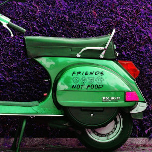 Freunde, keine Nahrung, Veganer-Aktivismus,  Aufkleber