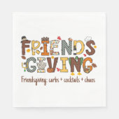 Freunde: Kohlehydrate + Cocktails + Chaococktail Serviette (Vorderseite)