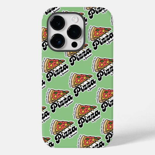 Freunde kommen und gehen, aber Pizza ist für immer Case-Mate iPhone Hülle (Rückseite)