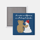 Freunde können verschieden sein magnet (Vorderseite/Rückseite)