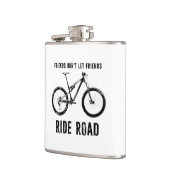 Freunde Lass Freunde auf der Mountainbike-Straße n Flachmann (Links)