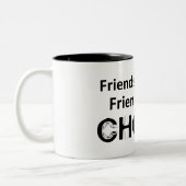 Freunde Lass Freunde nicht Climb Choss Zweifarbige Tasse (Links)
