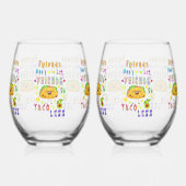 Freunde Lass Freunde nicht weniger Taco Weinglas Ohne Stiel (Links)