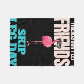 Freunde Lass keine Freunde Skip Leg Day Funny Body Fleecedecke (Vorderseite (Horizontal))