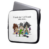 Freunde lasse keinen Wein allein Laptopschutzhülle (Vorderseite Links)