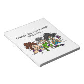 Freunde lasse keinen Wein allein Notizblock (angewinkelt)