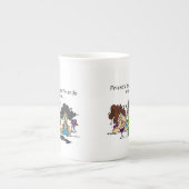 Freunde lasse keinen Wein allein Porzellantasse (Vorderseite)