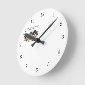 Freunde lasse keinen Wein allein Runde Wanduhr (Winkel)