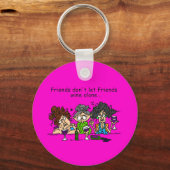 Freunde lasse keinen Wein allein Schlüsselanhänger (Vorderseite)