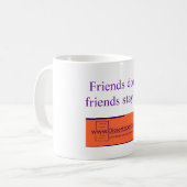 Freunde lassen Freunde ABD nicht bleibe Kaffeetasse (Vorderseite Links)
