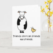 Freunde lassen Freunde Freunde nicht essen Karte (Gelbe Blume)