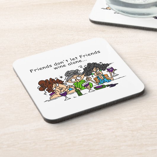 Freunde lassen nicht Freund-Wein allein Untersetzer (Linke Seite)