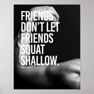 Freunde lassen nicht Freunde hocken flaches -   Poster