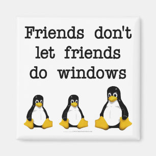 Freunde lassen nicht Freunde tun Fenster Magnet
