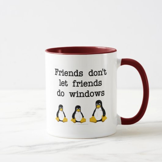 Freunde lassen nicht Freunde tun Fenster Tasse (Rechts)
