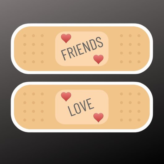 Freunde Liebe Bandaien Custom Cut Vinyl Sticker