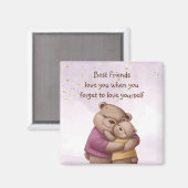 Freunde Liebe Teddy BearLiebe Sie Inspiration Magnet (Vorderseite/Rückseite)