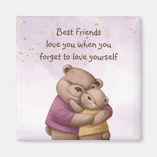 Freunde Liebe Teddy    BearLiebe Sie Inspiration  Magnet