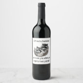 Freunde Lieben Sie Niedliche Raccos Zitat Weinetikett (Vorderseite)