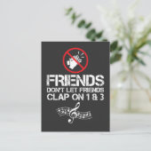 Freunde ließ nicht auf 1&3 Funny Music klatschen Postkarte (Stehend Vorderseite)