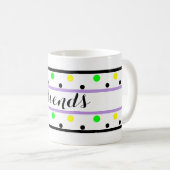 Freunde Lila gelber Polka Dots Kaffeetasse (VorderseiteRechts)