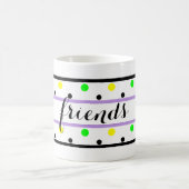 Freunde Lila gelber Polka Dots Kaffeetasse (Mittel)