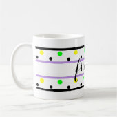 Freunde Lila gelber Polka Dots Kaffeetasse (Links)